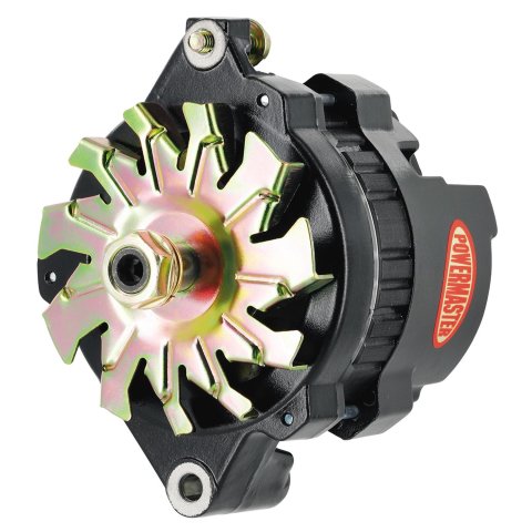Powermaster Race Alternators 8066 Alternator, Race, Black, 100 Amp, 16v, GM CS121, Each