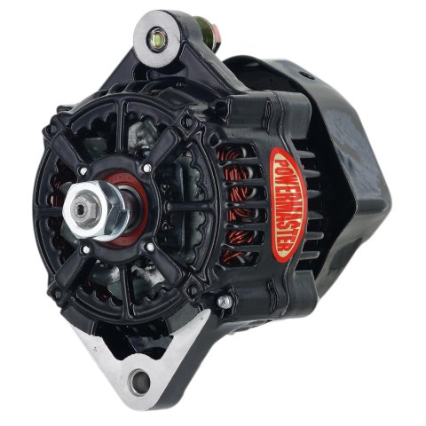 Powermaster XS Volt Alternators 8164 Alternator, XS, 75 amp, 12/14/16 V, Black Powdercoated, Denso Case, Internal Regulator, Each