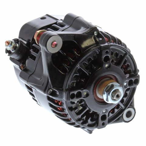Powermaster XS Volt Alternators 8148 Alternator, Volt, DENSO Style Race Prepped, Internal Regulator, 150 Amp, Black, Adjustable Voltage, Each