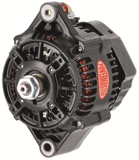Powermaster Race Alternators 8142 Alternator, DENSO Style Prepped, Internal Regulator, 150 Amp, Black, Race, Each