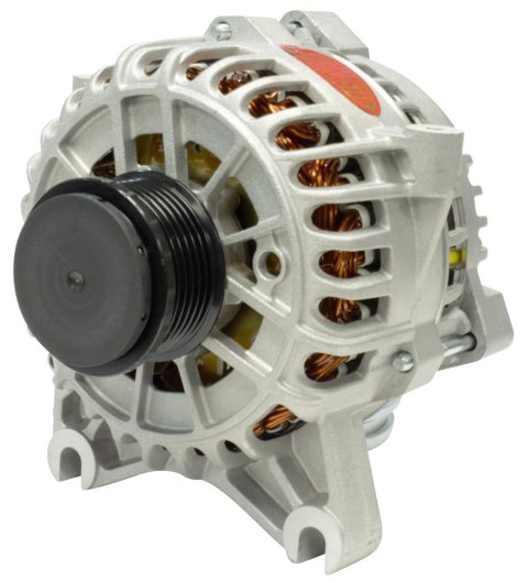 Powermaster Street Alternators 48516 Alternator, Street, Ford 6G, 12 V, 200 amps, Internal Regulator, Serpentine Pulley, Ford, Lincoln, Mercury