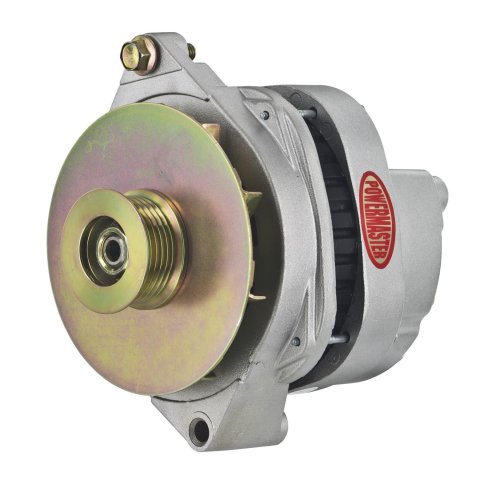 Powermaster Street Alternators 47805 Alternator, Internal Regulator, 200 Amp, Natural, Buick, Chevy, Pontiac, Each