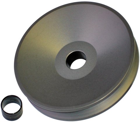 Powermaster V-Belt Alternator Pulleys 182 Pulley, V-Belt, 1-Groove, Aluminum, Clear Anodized, .669 in. Bore, Bolt-On, Universal, Each