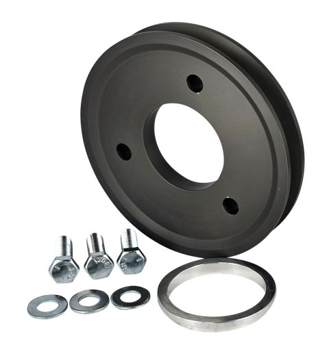 Powermaster V-Belt Crankshaft Pulleys 295 Pulley, V-Belt, 1-Groove, Aluminum, Chevy, Big Block, Short/Long Pump, Each