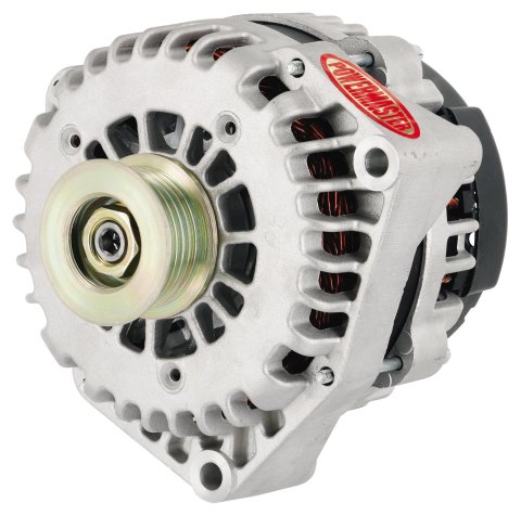Powermaster High-Amp Alternators 48237 Alternator, IGM AD244, Internal Regulator, 220 Amp, Natural, Cadillac, Chevy, GMC, Pontiac, Each