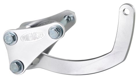 Powermaster Alternator Brackets 885 Bracket, Billet Aluminum, Polished, Front Cover Mount, Short Water Pump, Chevy, Small Block, Kit
