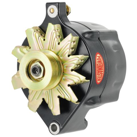 Powermaster Race Alternators 8-57140 Alternator, Internal Regulator, 150 Amp, Serpentine, Black, Ford, Mercury, Jeep, Each