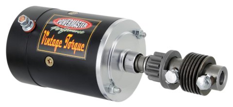 Powermaster Vintage-Torque Starters 92507 Starter, Retro Design, Vintage-Torque, Full Size, Standard Rotation, Black/Natural, 12V, Ford, Flathead, Each