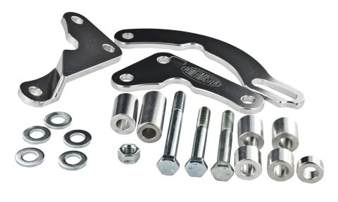 Powermaster Alternator Brackets 770 Bracket, Billet Aluminum, Drivers Side Low Mount, Small Block Chevy, Kit