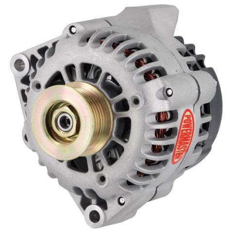 Powermaster Street Alternators 8206 Alternator, Street, GM CS130D, 12 V, 105 amps, Internal Regulator, Cadillac, Chevy, GMC, Each