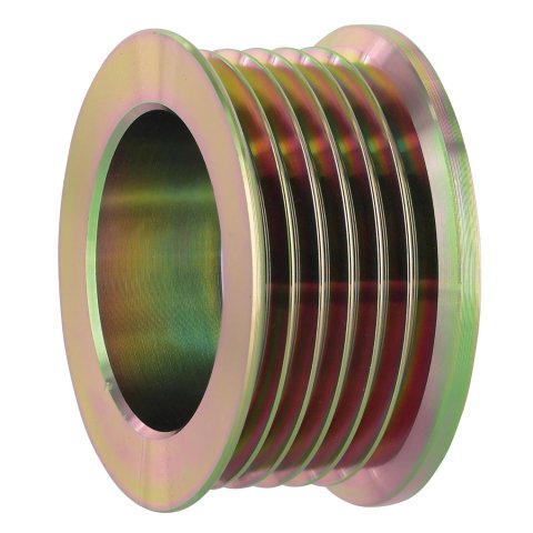 Powermaster Serpentine Alternator Pulleys 115 Pulley, Alternator, Overdrive, Serpentine, 6-Groove x 49mm Diameter, .664 in. Bore, Universal, Each
