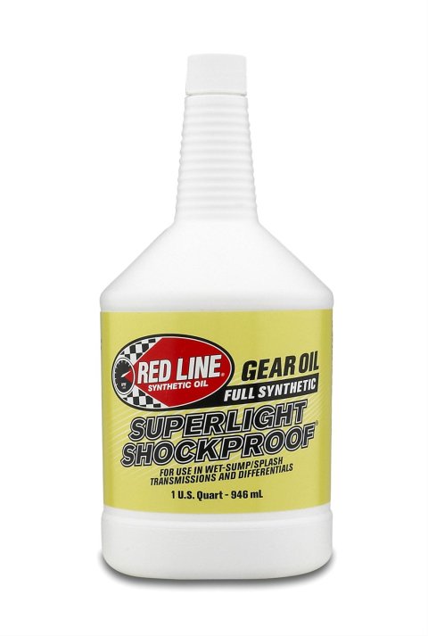 75W90 Red Line SuperLight ShockProof Gear Oil 58504 Lube, Shockproof, Super Light, Oil, 75W90, Synthetic, 1 qt., Each
