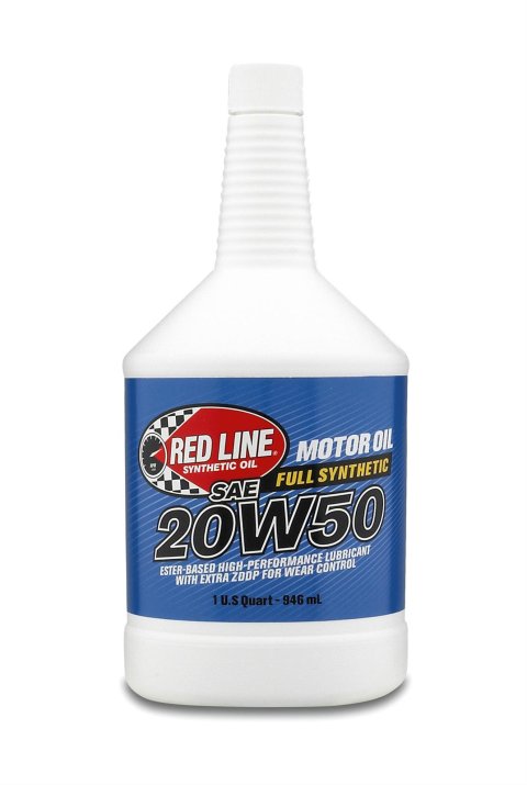 20w50 Red Line Synthetic Motor Oil 12504 Engine Oil, 20W50, Synthetic, 1 qt., Each