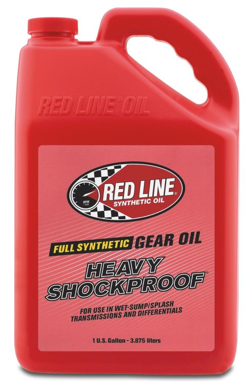 75W90 Red Line Heavy ShockProof Gear Oil 58205 Lube, Oil, 75W90, Synthetic, 1 Gallon, Each