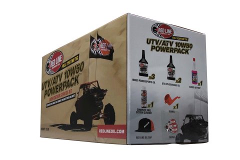 Red Line UTV/ATV Powerpack Oil Change Kits 90220 Kit, Powerpack, 10W50 Oil, Gearcase Oil, Fuel System Cleaner, Water Wetter, Funnel, Hat, Polaris, Kit
