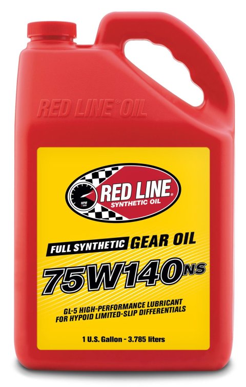 75W140NS Red Line GL-5 Gear Oil 57105 Oil, Synthetic, 75W140NS, 1 Gallon, Each