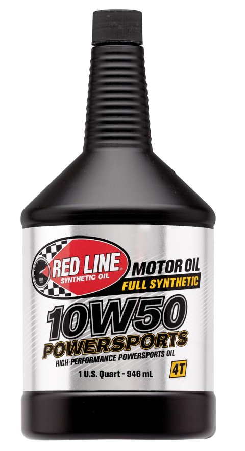 10w50 Red Line Powersports Oil 42604 Engine Oil, Powersports, 10W50, Synthetic, 1 qt., Each