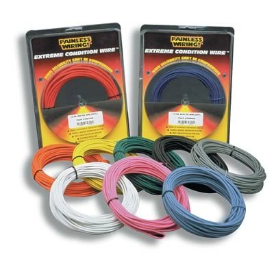 Painless Performance Extreme Condition Bulk Wire 70801 Electrical Wire, Condition, 14-Gauge, 50 ft. Long, Black, Each