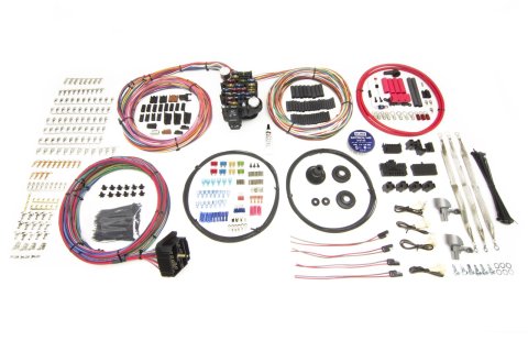 Painless Performance Pro Series Wiring Harnesses 10413 Harness, 25-Circuit, Column Key, Bulkhead Style, Front Fuse Block, LED Blade Fuses, Standard Harness, Universal, Kit