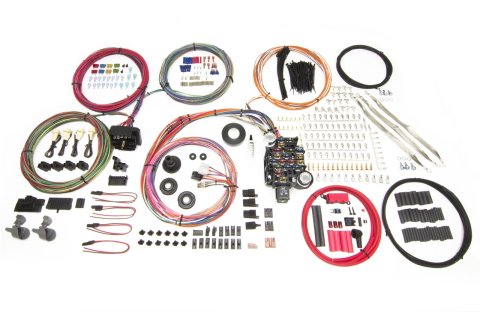 Painless Performance Pro Series Wiring Harnesses 10415 Harness, 25-Circuit, Column Key, Bulkhead Style, Front Fuse Block, LED Blade Fuses, Standard Harness, Universal, Kit