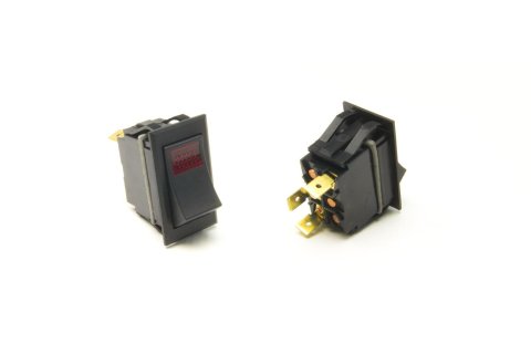 Painless Performance Replacement Rocker Switches 80401 Switch, Rocker, Constant, Universal, Plastic, Black, 30 Amps, Each
