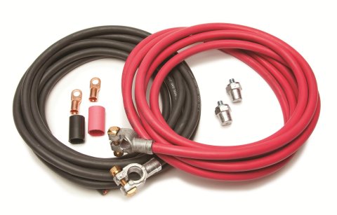 Painless Performance Battery Cable Kits 40105 Kit, 16 ft. Red/ 16 ft. Black, 1 Gauge Cables, Terminals, 2 Side Post Adapters, Kit