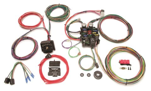 Painless Performance 22-Circuit Jeep CJ Harnesses for 1975-1983 CJ5, 1975 CJ6, 1976-1986 CJ7 - 10106 Wiring Harness, 22-Circuit, Column Mounted Ignition Key, Front Mount Fuse Block, Spade Fuse, Jeep, CJ, Kit