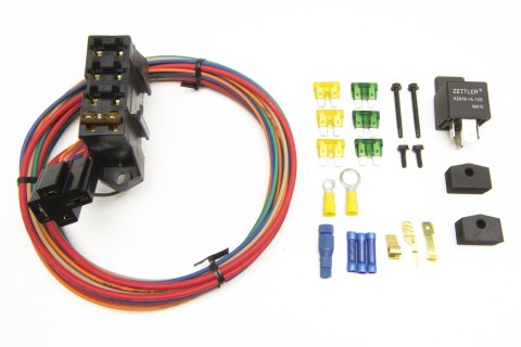 Painless Performance CirKit Boss Heavy-Duty Auxiliary Fuse Block/3 Circuit Kits (3 Ignition 12 V) 70114 Block, 3-Circuit, Universal, Kit