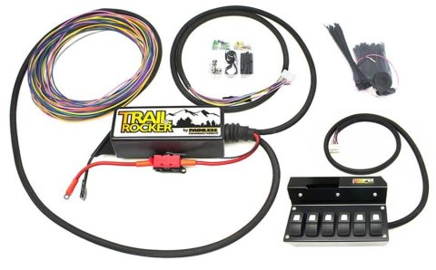 Painless Performance Trail Rocker Jeep JK Accessory Control Systems for 2009-2018 WRANGLER, 2018 WRANGLER - 57003 Switch Panel, Rocker, Plastic, Black, 6 Switches, Jeep, Wrangler, Non-Auto Dimming Mirrors, Kit