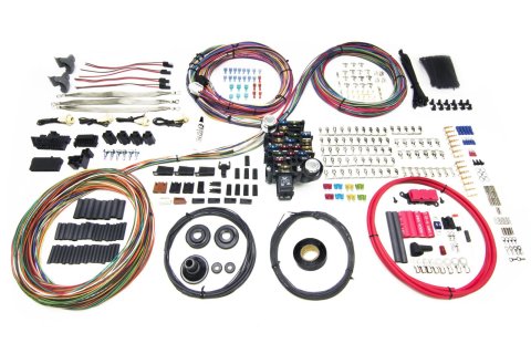 Painless Performance Pro Series Wiring Harnesses 10412 Harness, 25-Circuit, Dash Key, Firewall Grommet Style, Front Fuse Block, LED Blade Fuses, Standard Harness, Universal, Kit