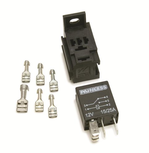 15/25 amps Painless Performance Relay and Kit 80136 Relay, Auxiliary Lighting, General Use, 15 Amp/25 Amps, Single Pole, Each