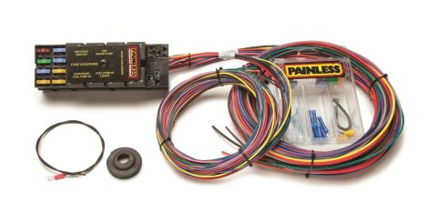 Painless Performance 10-Circuit Race Only Harnesses 50001 Wiring Harness, 10-Circuit, Dash Ignition, Fuse Block, Spade Fuse, Universal, Kit
