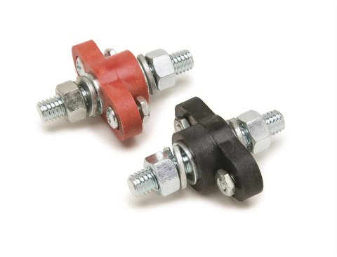 Painless Performance Remote Battery Junction Terminal Kits 40106 Wire Connectors, Bulkhead Blocks, Positive, Negative, 3/8 in. Studs, Kit