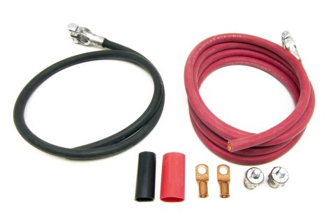 Painless Performance Battery Cable Kits 40113 Kit, 8 ft. Red/ 3 ft. Black, 1 Gauge Cables, Terminals, Side Post Adapter, Kit