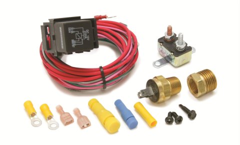 Painless Performance A/C Activated Cooling Fan Relays 30114 Control, Relay Kit, Non-Adjustable, 185 to 195 Degree F, Universal, Kit