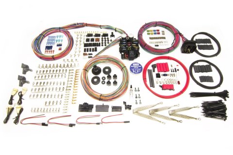 Painless Performance Pro Series Wiring Harnesses 10403 Harness, 23-Circuit, Column Key, Bulkhead Style, Front Fuse Block, LED Blade Fuses, Standard Harness, Universal, Kit