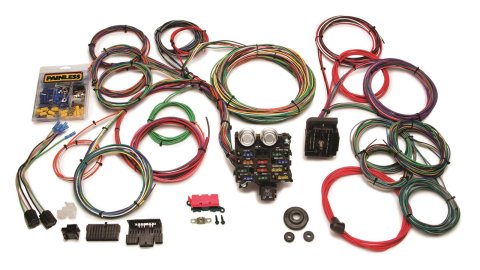 Painless Performance 21-Circuit Universal Muscle Car Harnesses 20103 Wiring Harness, 21-Circuit, Dash Ignition, Front Mount Fuse Block, Spade Fuse, Universal, Kit