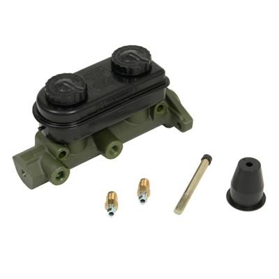 Strange Dual Inline Master Cylinders B3359TA Cylinder, Inline, Aluminum, Natural, 1.125 in. Bore, Black Plastic Reservoir, Universal, Each