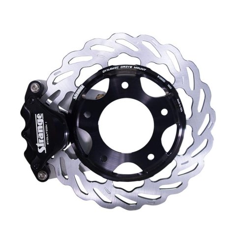 Strange Evolution Dynamic Drive Mount Brake Kits B4500WCE Disc Brakes, Front, Slotted Rotors, 4-Piston Calipers, DTC 30 Pads, AFCO, Menscer, Santhruff Struts, Kit