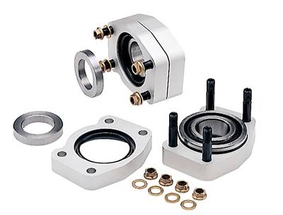 Strange C-Clip Eliminators A1100 Eliminator, Billet Aluminum, Use with Axles, GM, 10-Bolt, 7.5/7.625/8.2/8.5 in., Kit
