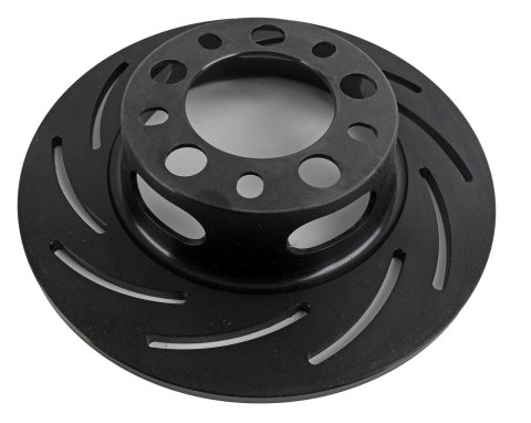 Strange Slotted Rotors B2796 Brake Rotor, 11.25 in., Slotted, Black, Front Left, Each