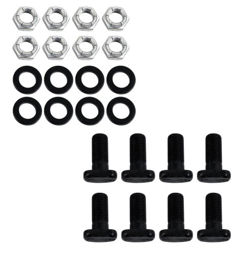 Strange Brake Backing Plate Fastener Kits H1135STKIT Axle Housing End Fasteners, T-bolts, 1/2-20 in. RH Thread, Steel, Black Oxide, Nuts, Washers, Ford 9 in., Kit