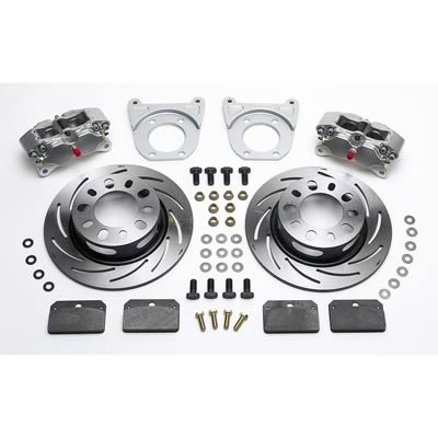 Strange Rear Brake Kits B1708WC Disc Brakes, Rear, Slotted Rotors, 4-Piston Calipers, Ford, 9 in., Kit
