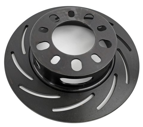 Strange Slotted Rotors B2793 Brake Rotor, Slotted, Steel, Black, Left Rear, Universal, 2.225 in. Offset, Each