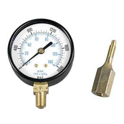 Strange Brake Pressure Gauges P2360 Gauge, 0-2000 psi, Includes Bleeder Adapter, Each