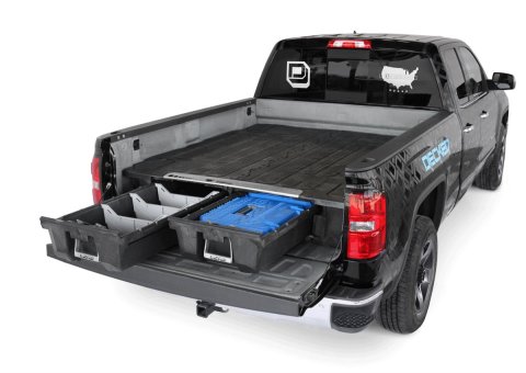 Decked In-Vehicle Storage Systems DG3 Truck Bed Toolboxes, Systems, Center of Truck Bed Location, 2-door, Polyethylene, Black, 5 3/4 ft. Bed Only, Chevrolet, GMC, Kit