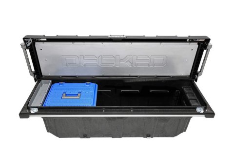 Decked Toolboxes TBFD Toolbox, Truck Bed Mount, Injection Molded Plastic, Black, 72.54 in. Length, 22 in. Width,20.53 in. Height, Each