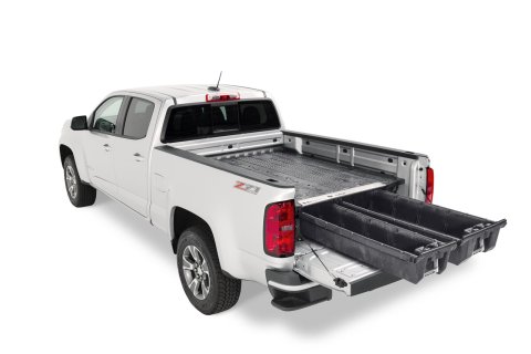 Decked In-Vehicle Storage Systems MG3 Truck Bed Toolboxes, Systems, Center of Truck Bed Location, 2-door, Polyethylene, Black, 5 ft. 2 in. Bed Only, Chevrolet, GMC, Kit