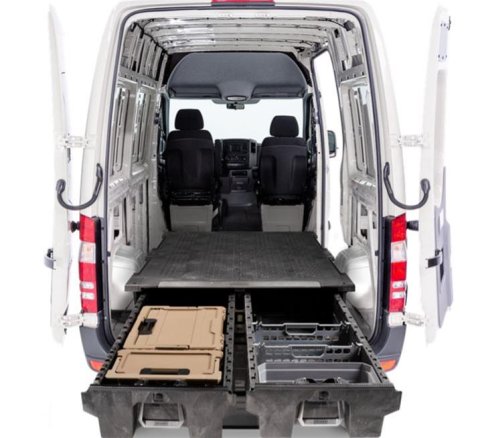 Decked In-Vehicle Storage Systems VG1 Truck Bed Tool Box, Systems, 2-door, Polyethylene, Black, for 135 in. Wheelbase Only, Chevrolet, GMC, Kit