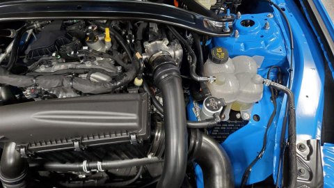 J&L Oil Separator Co. 3.0 Separators for 2024-2025 MUSTANG - 3095D-C Catch Can, Separator, Round, Billet Aluminum, Clear Anodized, Driver Side, Ford, 2.3L, Kit